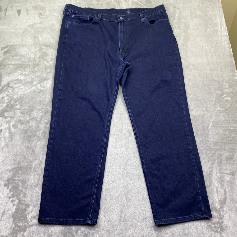Levis 541 Mens Athletic Taper Jeans Dark Indigo Blue Sz 42 Stretch Grunge